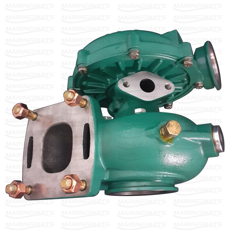 Turbocharger for Volvo Penta KAD300, KAMD300 with Billet-Compressor Unit and Stainless Steel Sleeve