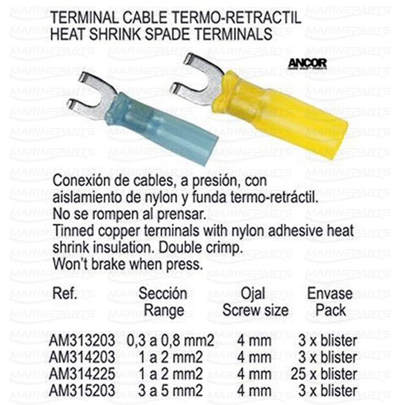 HEAT SHRINK SPADE TERMINALS