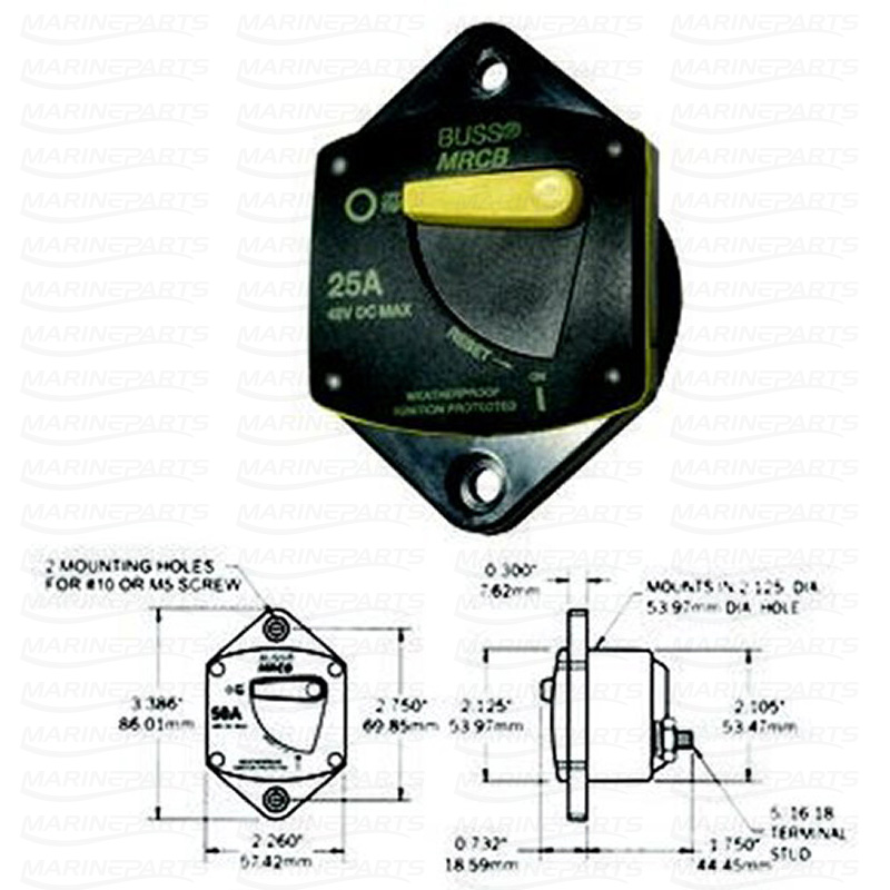 THERMAL CIRCUIT BREAKER 70A.