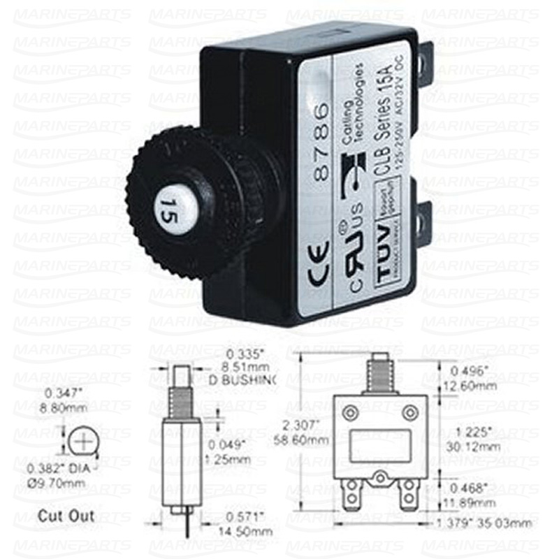 Circuit Breaker Push Button 25A