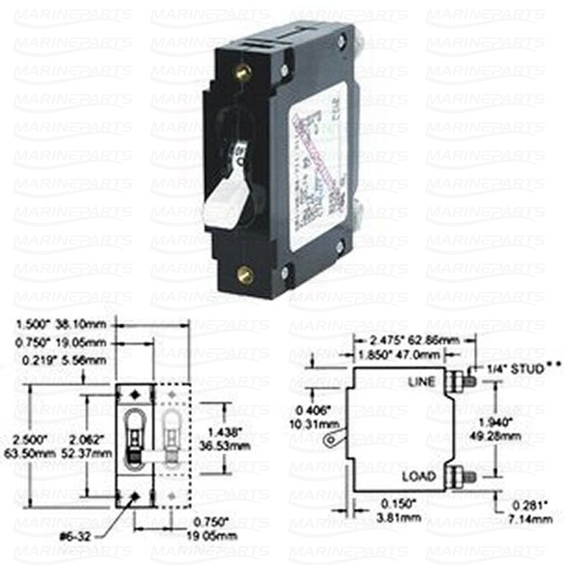 CIRCUIT BREAKER CA1 80A WHITE