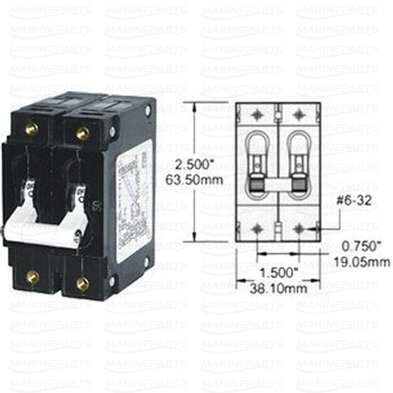 CIRCUIT BREAKER CA2 60A WHITE