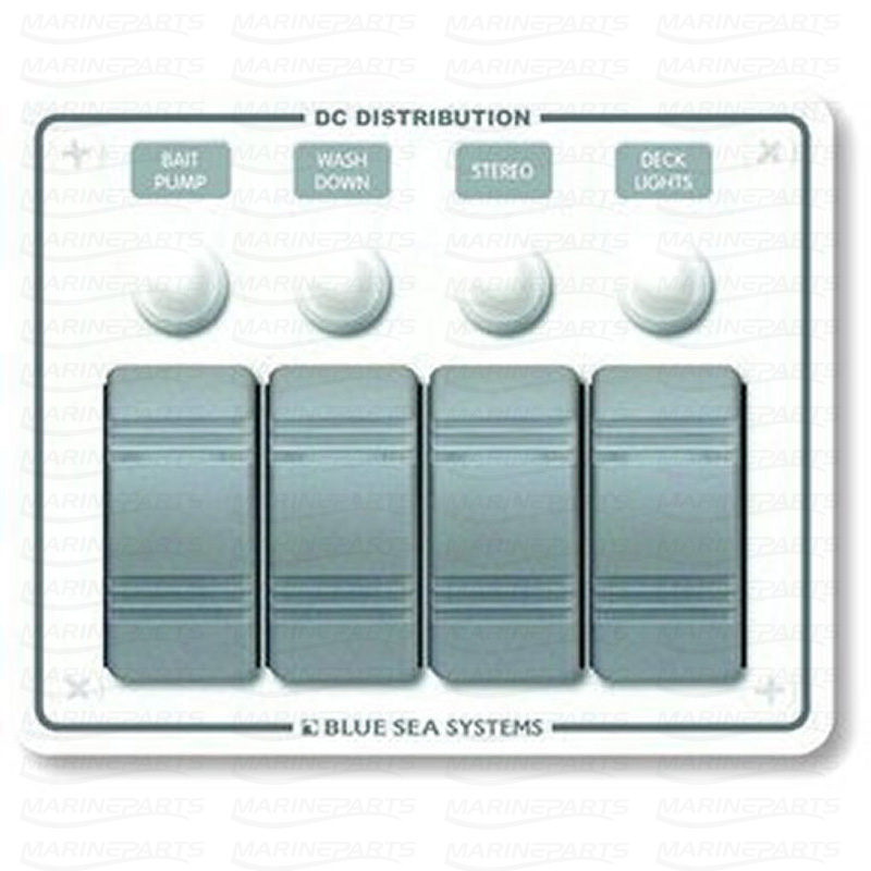 PANEL WATERPROOF 12VDC 4 BREAKER HORZ.