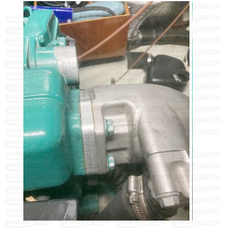 Exhaust flange upgrade kit for Volvo Penta D2-50 & D2-55 marine diesel engines