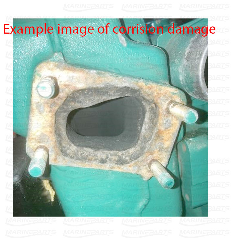 Exhaust flange upgrade kit for Volvo Penta D2-50 & D2-55 marine diesel engines