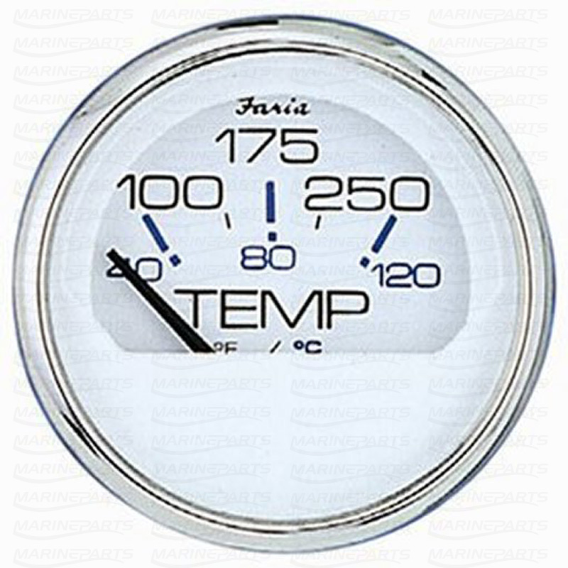 Veetermomeeter 51 mm & 40-120°C (valge roostevabast terasest 