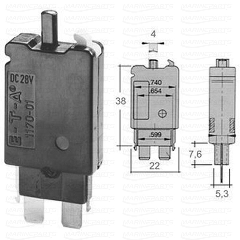 THERMAL CIRCUIT BREAKER 25A