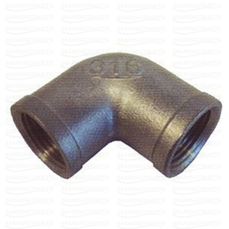 90-kraadine üleminek/põlv AISI 316 1/2