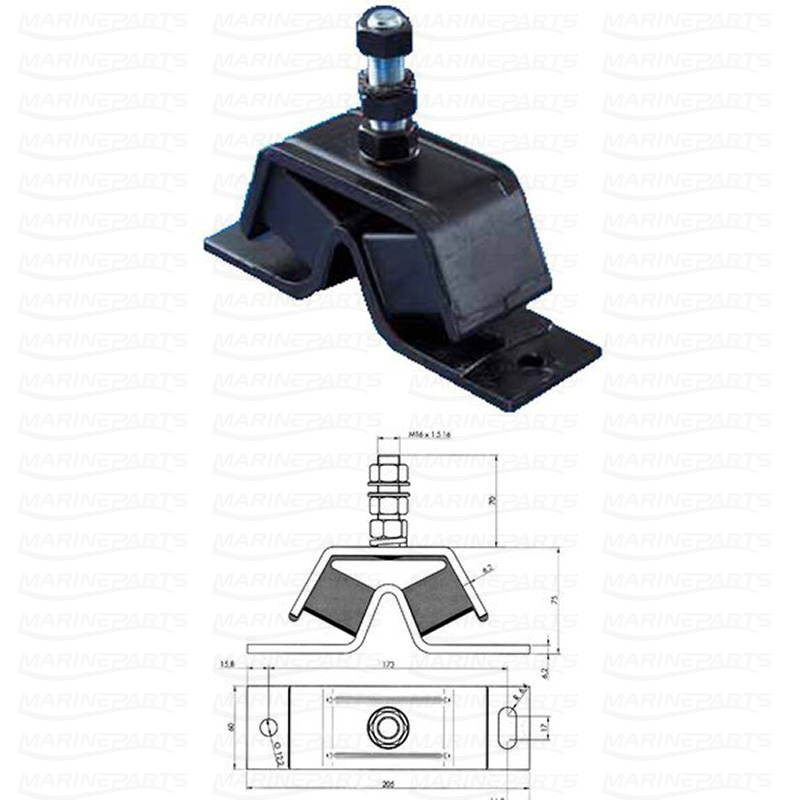Engine Mount Yanmar max 150 kg, marineparts.eu