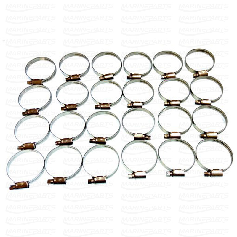 Embossed Worm Gear Hose Clamp 3550 (Pack 25), Marineparts Finland