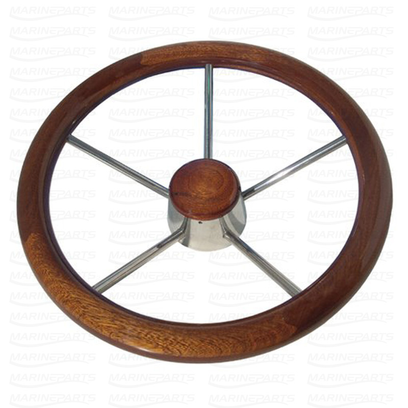 STAINLESS-WOOD STEERING WHEEL