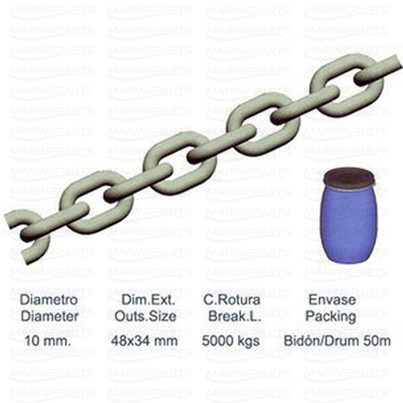 WINDLASS CHAIN 10 MM., Sweden Marineparts