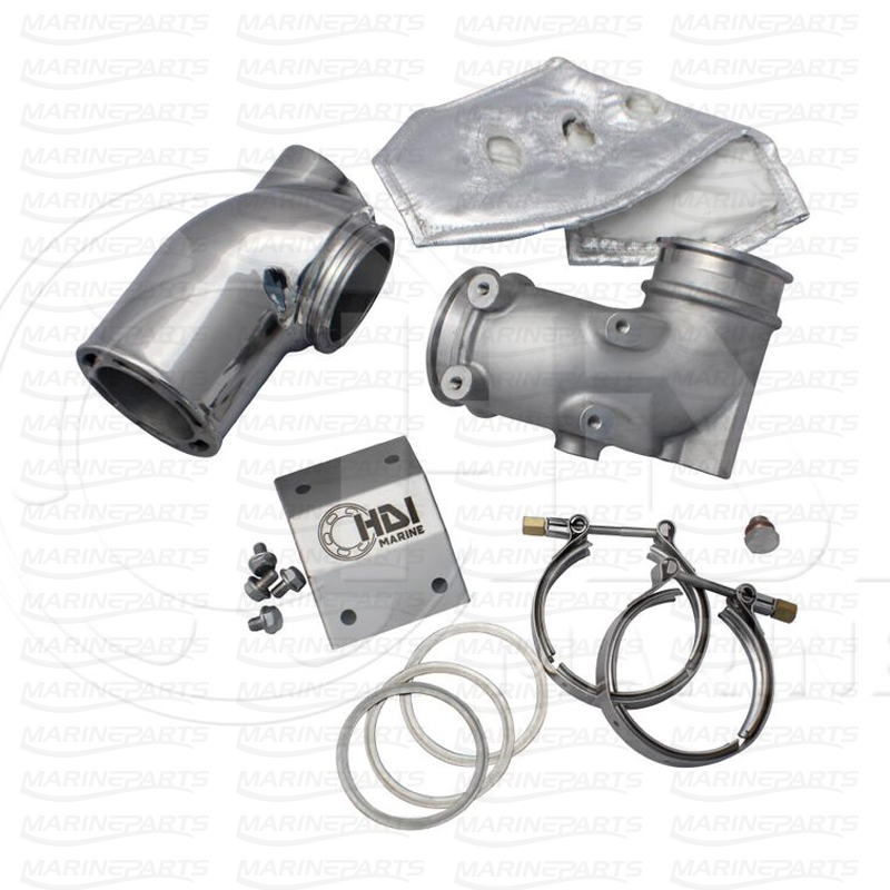 Stainless Steel Exhaust System for Yanmar 6LP-DTE, 6LP-STE, 6LPA-STP, 6LPA-STP2 Diesel Engines HDI Marine Premium