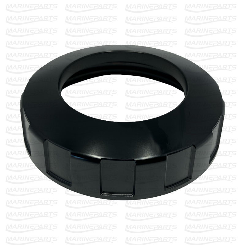 Cap, transparent sea water strainer for Volvo Penta diesel engines in aluminium