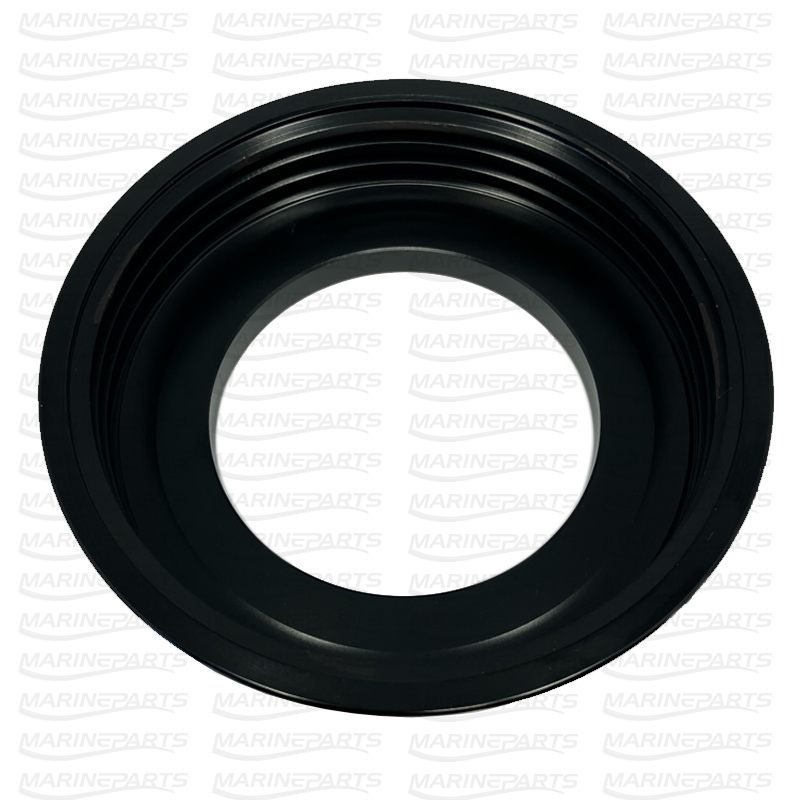 Cap, transparent sea water strainer for Volvo Penta diesel engines in aluminium