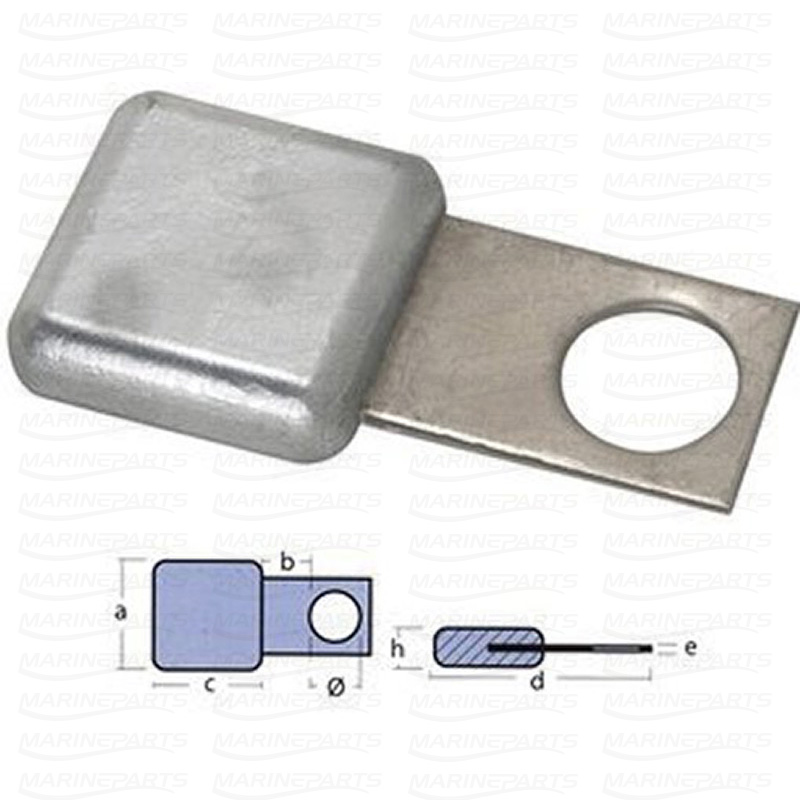 Plate for standing buoy with stainless steel strap insert