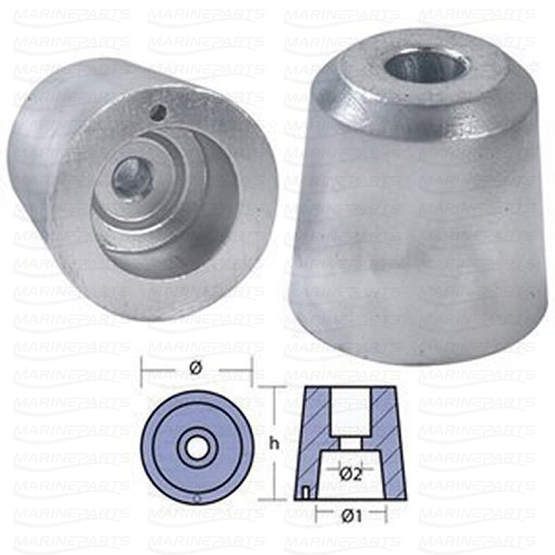 Reggiani prop nut shaft Ø20, marineparts.eu
