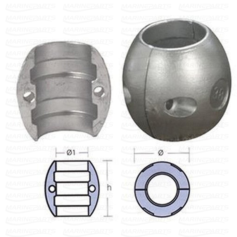 Anode 19 mm aksel