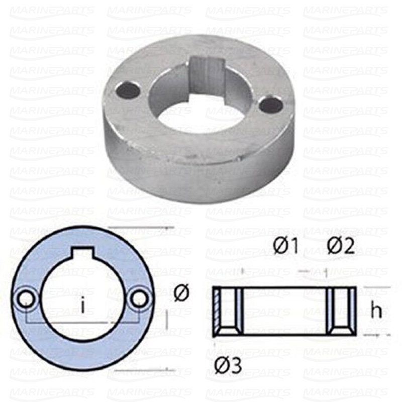 Anode Zink, shaft ring - Dufur, Sweden Marineparts