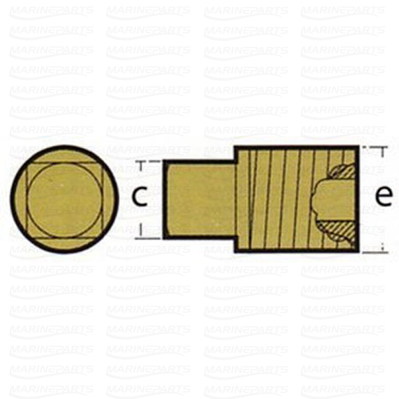 Caterpillar brass plug th. 1-1/4'' bspt