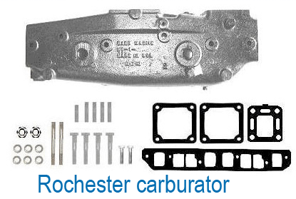 Eksosmanifold MerCruiser 4 syl. (1982-1995) Rochester forgassere