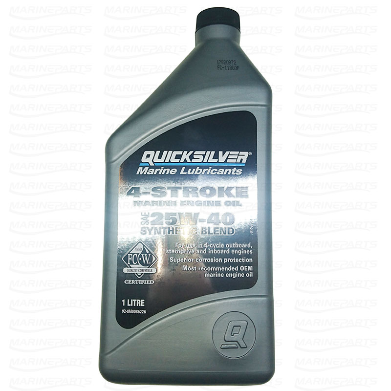 Moottoriöljy Quicksilver 25W-40 Synthetic Blend 1L