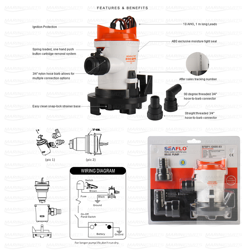 Oljypumppu 3 2gpm 24v 4 0a Marineparts Finland