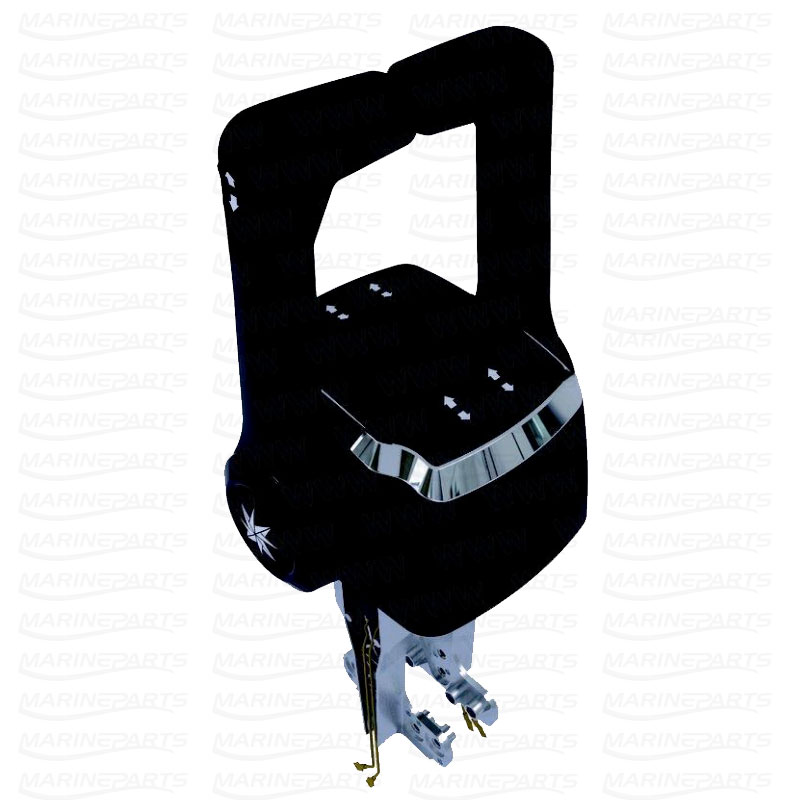 Remote control black top mounted for twin-engine applications with trim/tilt