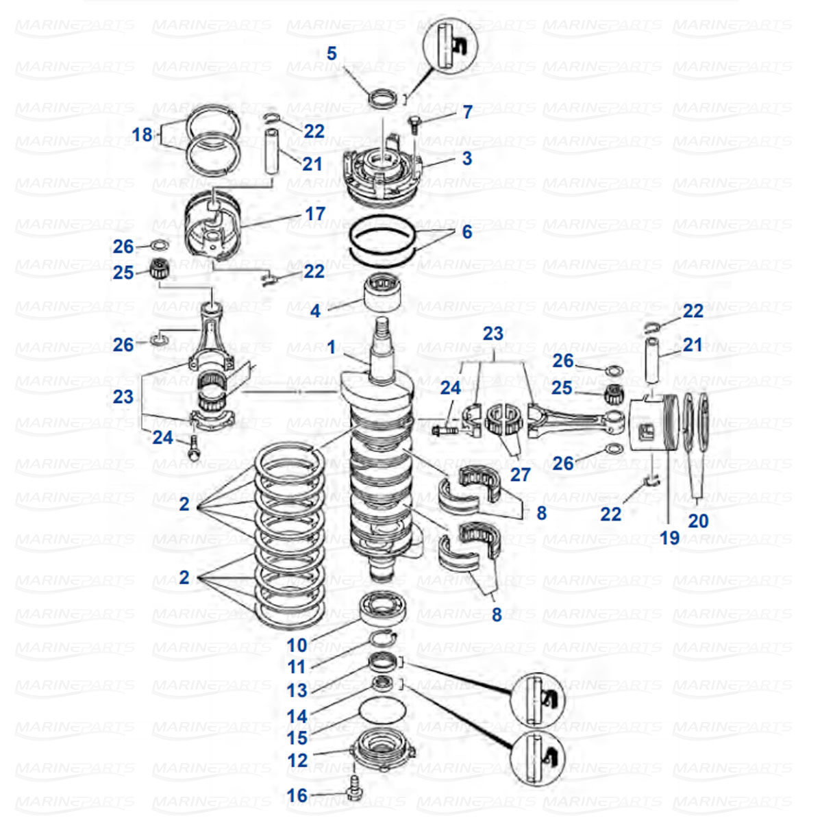 Engine Parts Yamaha 150 - 200 - L150 - L200 picture 2